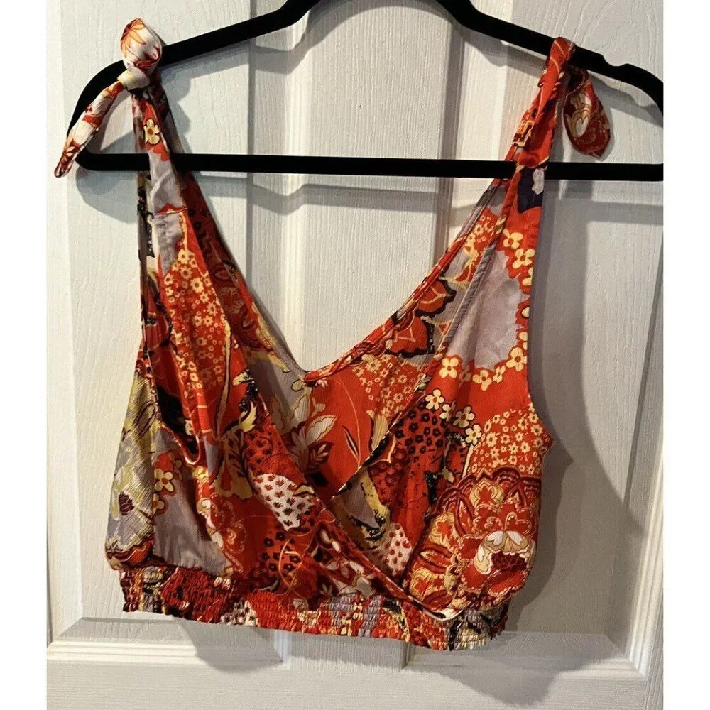 Free People Intimately Blouse Womens S Cropped Weekend in Montauk Cami Coquette